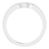 14K White 1/8 CTW Natural Diamond Contour Band