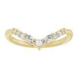14K Yellow 1/5 CTW Natural Diamond Contour Band