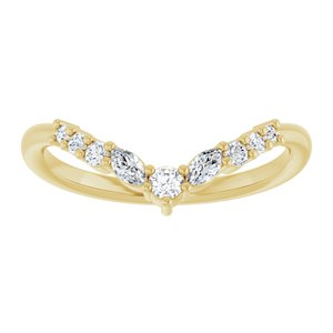 14K Yellow 1/5 CTW Natural Diamond Contour Band