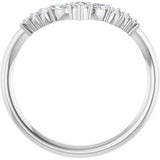 Platinum 1/5 CTW Natural Diamond Contour Band