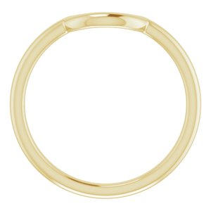 14K Yellow 6 mm Contour Band