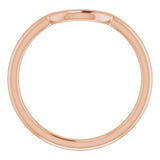 14K Rose 6 mm Contour Band
