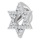 Sterling Silver 1/10 CTW Natural Diamond Star of David Pendant