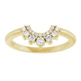 14K Yellow 1/6 CTW Natural Diamond Contour Band