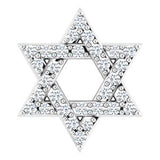 Sterling Silver 1/10 CTW Natural Diamond Star of David Pendant