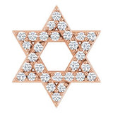 14K Rose 1/10 CTW Natural Diamond Star of David Pendant