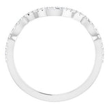 14K White 1/6 CTW Natural Diamond Band
