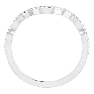 14K White 1/6 CTW Natural Diamond Band