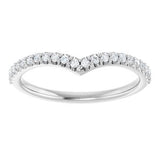 Platinum 1/5 CTW Natural Diamond Contour Band