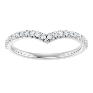 Platinum 1/5 CTW Natural Diamond Contour Band