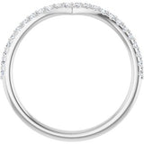 Platinum 1/5 CTW Natural Diamond Contour Band