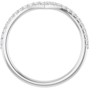 Platinum 1/5 CTW Natural Diamond Contour Band