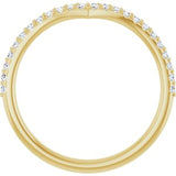 14K Yellow 1/5 CTW Natural Diamond Contour Band
