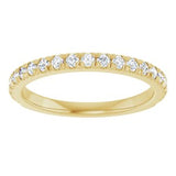 14K Yellow 1/3 CTW Diamond French-Set Matching Band