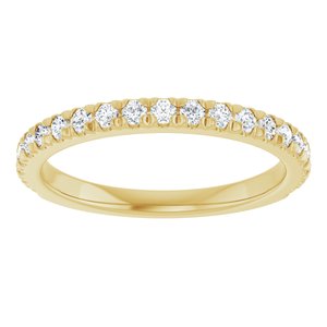 14K Yellow 1/3 CTW Diamond French-Set Matching Band