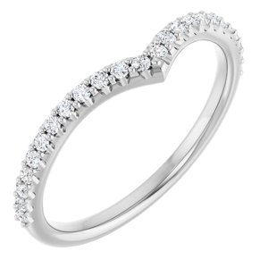 Platinum 1/5 CTW Natural Diamond Contour Band