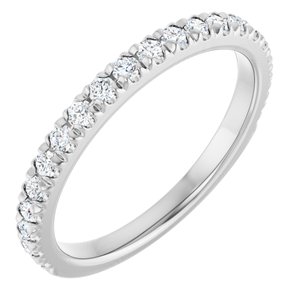 Platinum 1/3 CTW Diamond French-Set Matching Band
