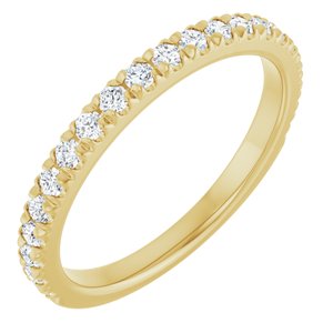 14K Yellow 1/3 CTW Diamond French-Set Matching Band