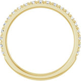 14K Yellow 1/3 CTW Diamond French-Set Matching Band