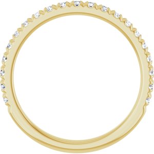 14K Yellow 1/3 CTW Diamond French-Set Matching Band