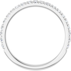 Platinum 1/3 CTW Diamond French-Set Matching Band