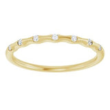 14K Yellow .06 CTW Natural Diamond Stackable Ring