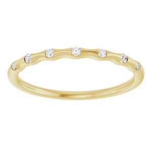 14K Yellow .06 CTW Natural Diamond Stackable Ring