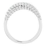 14K White 1/2 CTW Natural Diamond Criss-Cross Ring