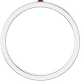 Sterling Silver Natural Mozambique Garnet Family Stackable Ring