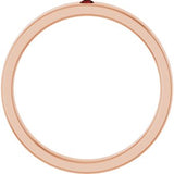 14K Rose Natural Mozambique Garnet Family Stackable Ring