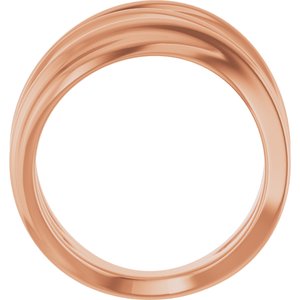 14K Rose Negative Space Ring