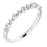 14K White 1/10 CTW Natural Diamond Ring