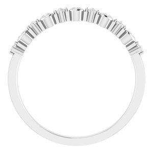 14K White 1/10 CTW Natural Diamond Ring