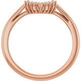 14K Rose .06 CTW Natural Diamond Matching Band