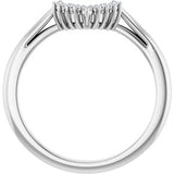 Platinum .06 CTW Natural Diamond Natural Matching Band