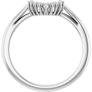 Platinum .06 CTW Natural Diamond Natural Matching Band