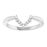 Platinum .06 CTW Natural Diamond Natural Matching Band