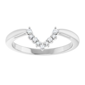 Platinum .06 CTW Natural Diamond Natural Matching Band
