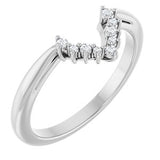 Platinum .06 CTW Natural Diamond Natural Matching Band