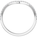 Platinum 1/5 CTW Natural Diamond Contour French-Set Band