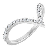 Platinum 1/5 CTW Natural Diamond French-Set Contour Band