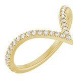 14K Yellow 1/5 CTW Natural Diamond French-Set Contour Band