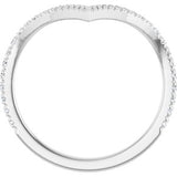 Platinum 1/5 CTW Natural Diamond French-Set Contour Band
