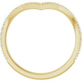 14K Yellow 1/5 CTW Natural Diamond French-Set Contour Band