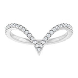 Platinum 1/5 CTW Natural Diamond French-Set Contour Band