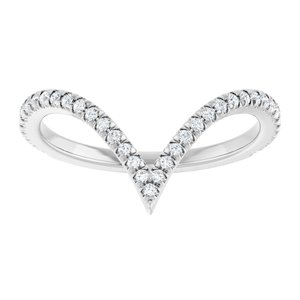 Platinum 1/5 CTW Natural Diamond French-Set Contour Band