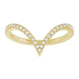14K Yellow 1/5 CTW Natural Diamond French-Set Contour Band