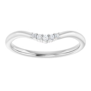14K White .04 CTW Natural Diamond Matching Band