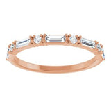 14K Rose 3/8 CTW Natual Diamond Anniversary Band