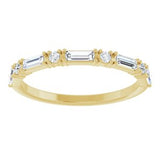 14K Yellow 3/8 CTW Natual Diamond Anniversary Band